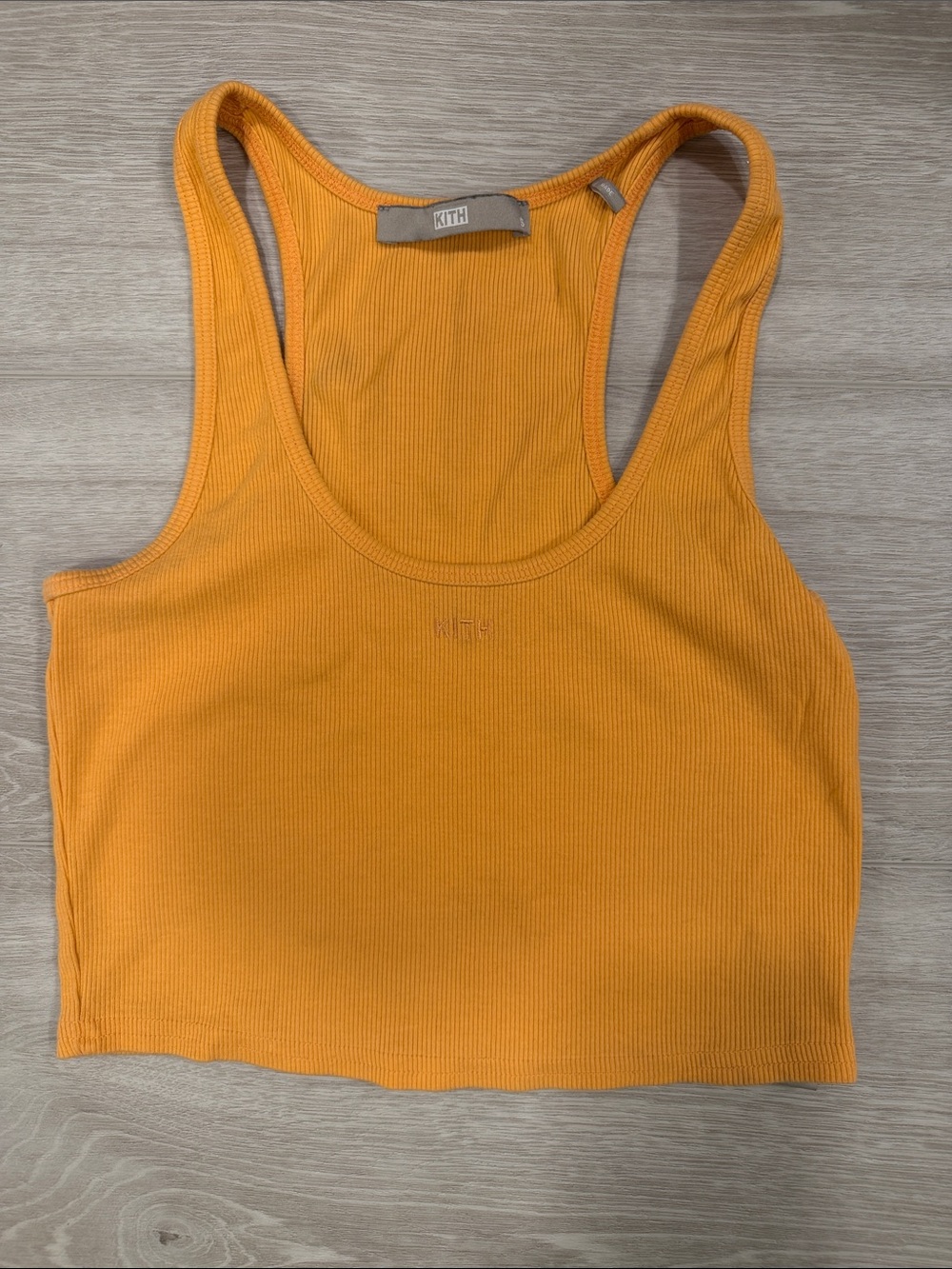 Kith Ribbed Racerback Crop Tank - Orange women’s small
